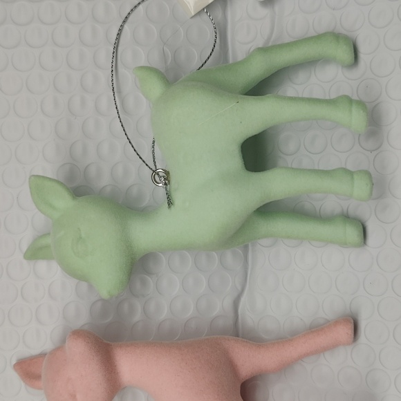 Target Bullseye Flocked Novelty Ornament / Target Bullseye Flocked Reindeer J - Picture 3 of 4